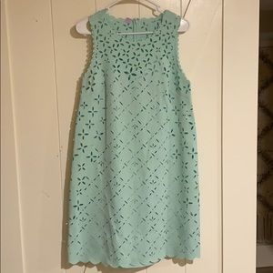 Seafoam, laser cut, party dress